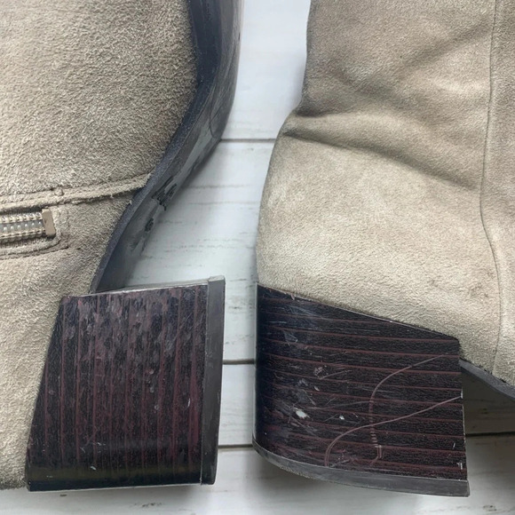 Sam Edelman Suede Ankle Boots Tan Joey Booties 6 1/2 Neutral Boho Minimalist - Picture 11 of 16